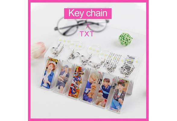 Kpop TXT Cute Acrylic Keychain Taehyun Beomgyu Keyring Fashion Charm Pendant New 