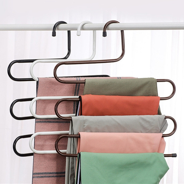 S Type Clothes Pants Trouser Hanger Multi Layers Storage Rack