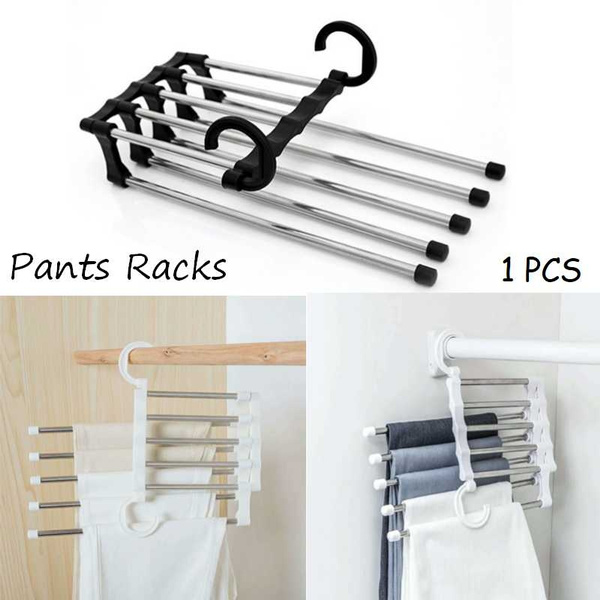 Stainless Steel Cloth Dryer Pants Rack Clothes Hangers Trousers