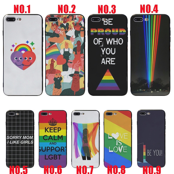 Gay Lesbian LGBT Rainbow Pride Phone Case for IPhone 6 6plus 7 7plus 8 8plus XR Hard Plastics Phone Protective Case