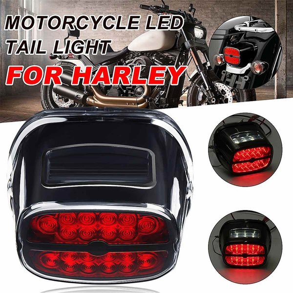 1x 12V Motorcycle Rear LED Tail Brake Turn Signal Light Plate License Lamp