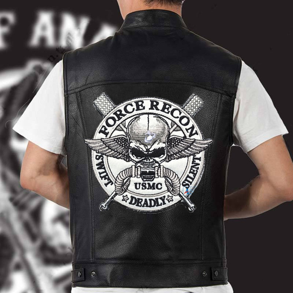 Marine corps sale leather vest