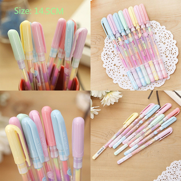 1pc Cute Design Highlighter Pen Marker Stationary Point Pen Ballpen 6 Color HIER 