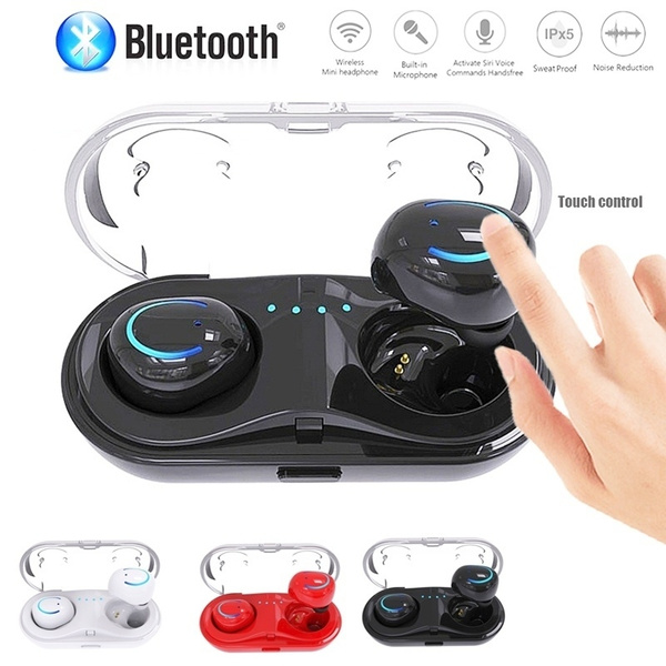 Wireless Bluetooth Twins Touch Earbuds In-Ear Headset Earphone with Charging Box 