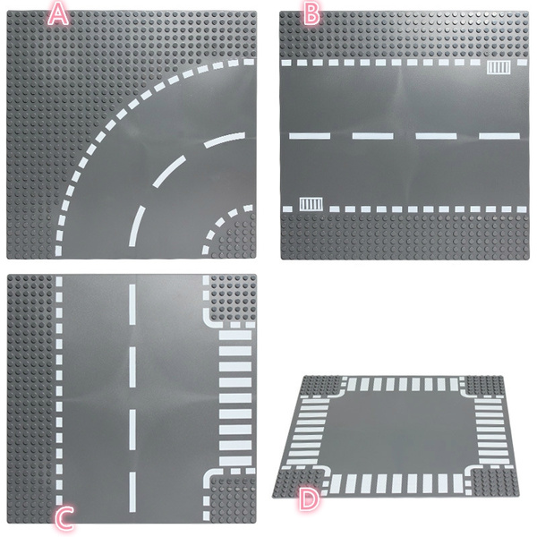 lego t junction & curved road plates