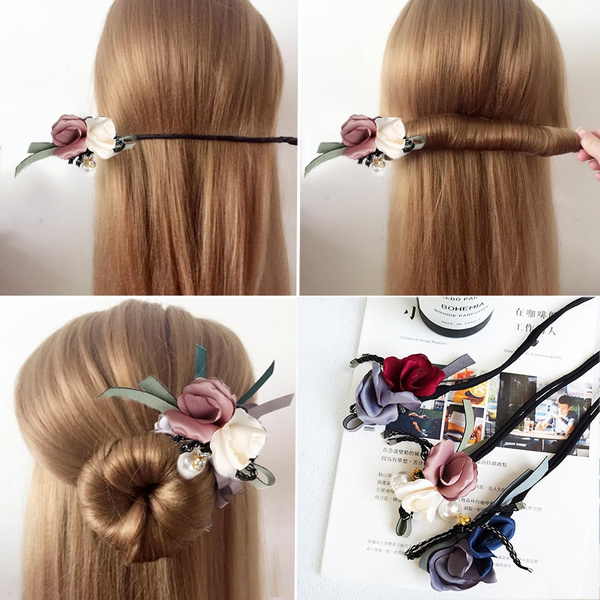 1PC Women Flower Donut Bun Maker DIY Hair Style Making Tools Korean Fashion Style Hair Curler Accessories | Wish 1PC Women Flower Donut Bun Maker DIY Hair Style Making Tools Korean Fashion Style Hair Curler Accessories | Wish