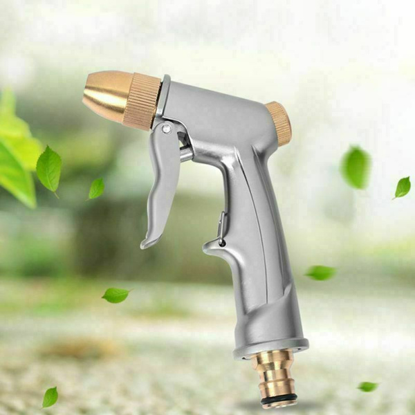 High Pressure Water Spray Gun Metal Brass  Nozzle Garden Hose Pipe Lawn Car Wash