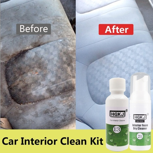 50ml Car Interior Cleaning Kit Fabric Cleaning Foam Cleaning  Decontamination Foam Dry Cleaning Agent Car Seat Cleaner