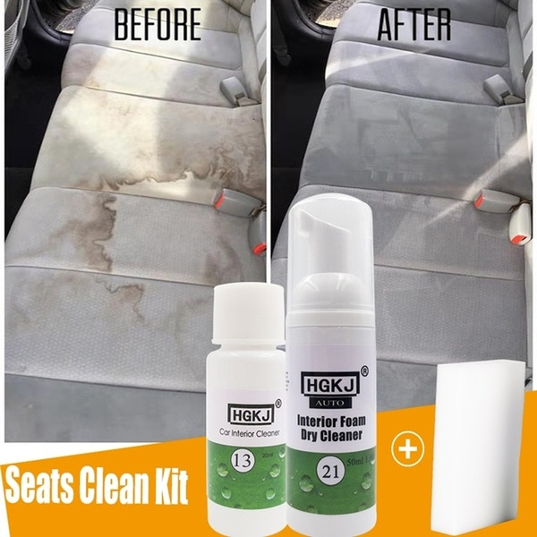 50ml Car Interior Cleaning Kit Fabric Cleaning Foam Cleaning  Decontamination Foam Dry Cleaning Agent Car Seat Cleaner