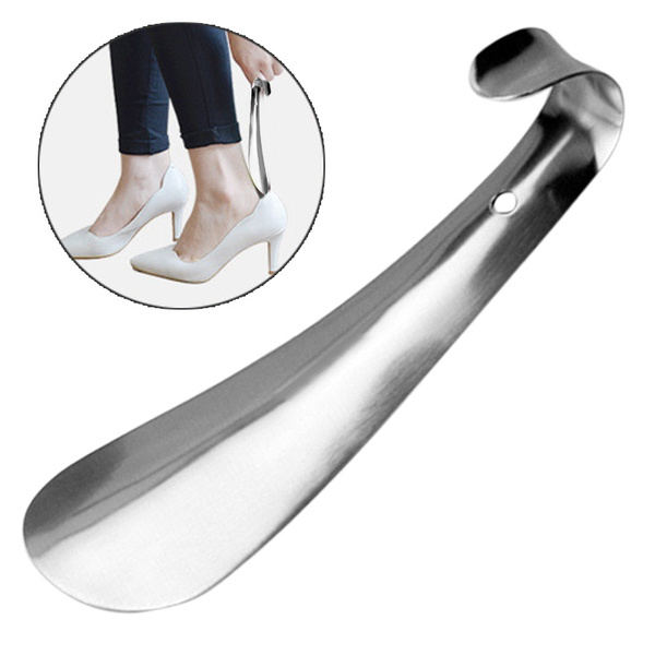 1Pc professional stainless steel silver metal shoe horn spoon shoehorn 14.5cm HU 