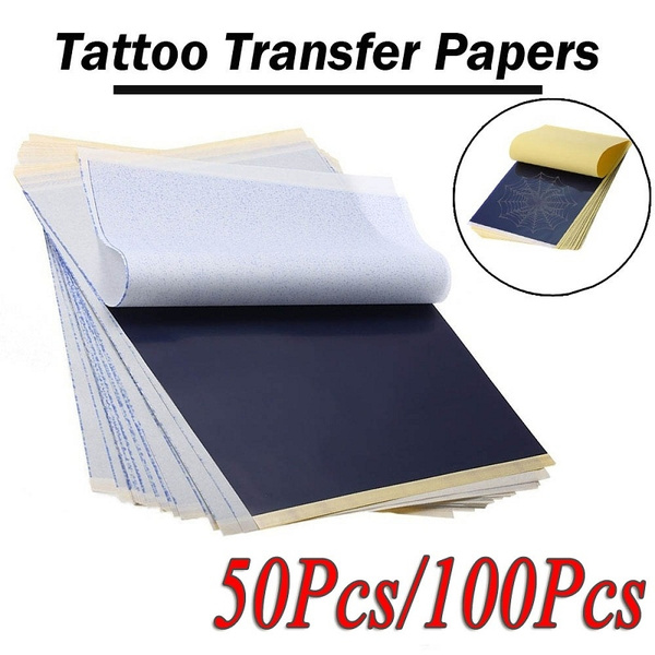50/100 Sheets Reusable 4 Layers tattoo transfer carbon stencil papers
