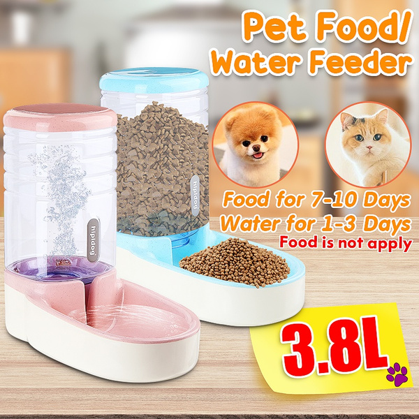 Plato Dispensador Alimento Comida Agua Mascotas Perro Gato 