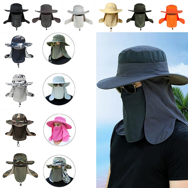 Outdoor Unisex Sun Hats Windproof UV Protection Fishing Hat Fisherman Hat  Waterproof Big Bucket Hats with A Wide Brim | Wish