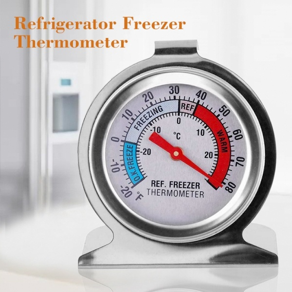 Steel Refrigerator Freezer Thermometer Dial Temperature Gauge