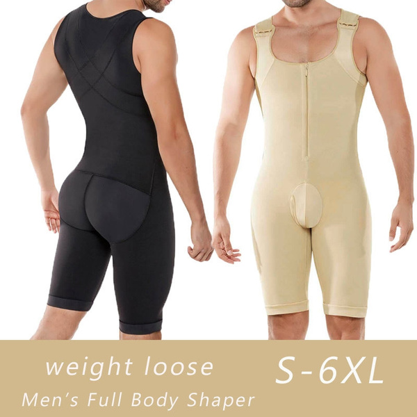 Men Shapewear Full Body Shaper Compression Slimming Tummy Control Bodysuit 