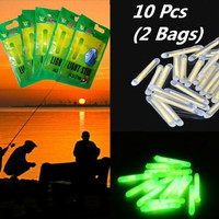 Wish Avis clients: 10 Pcs (2bags)Light Fishing Lightstick Fluorescent Float  Glow Stick Night Fishing Green Light 4.5*37mm
