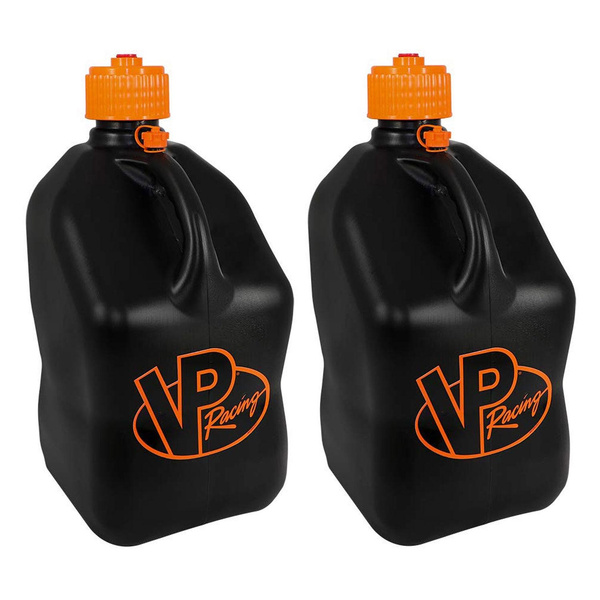VP Racing 5 Gallon Racing Fuel Utility Container Jug, Black/Orange (2