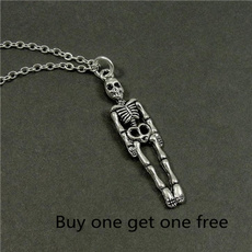 Necklace, skullcharm, Chain, spooky