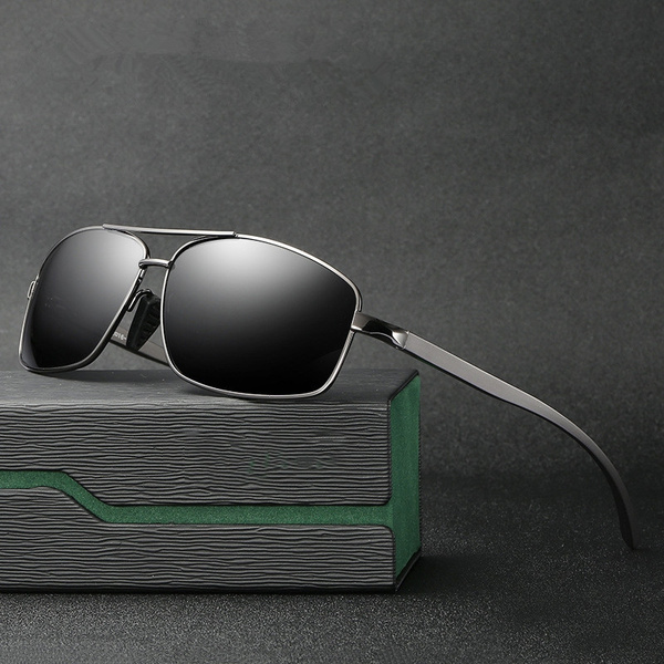 New Men's Fashion Polarized Driving Sunglasses Brand Designer Sport Fishing Golf  Glasses Aluminum Magnesium Sunglasses 5 Colors