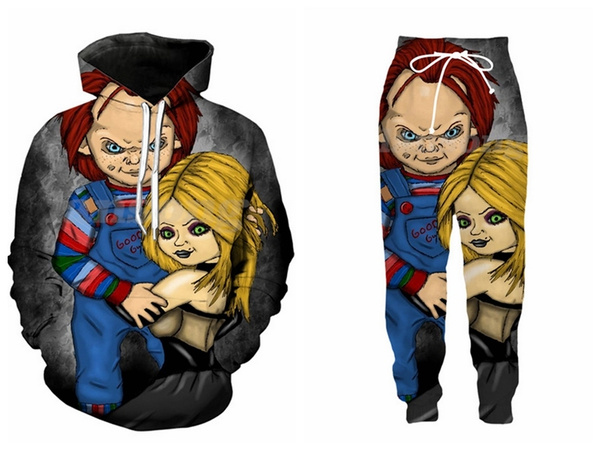 Tiffany chucky 3D All Over Print Tracksuits hoodies+joggers pants Suit ...