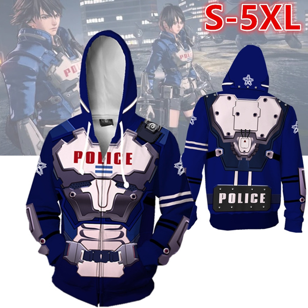 New 3D Print Hot Game Astral Chain Cosplay Zip Up Hoodies Soft and Thin Comfortable Hooded Jacket