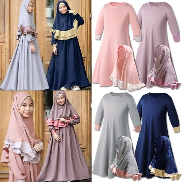 Kids Set Abaya Yumna Series / Muslim Girl Dress /islamic Baby or Kids Dress  - Etsy