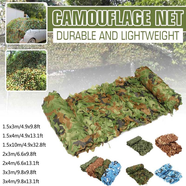 3x3M Hunting Camping Military Camouflage Net Woodland Camo Netting Hide Cover 