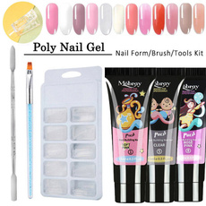 polygel, acrylic nails, nailextendbuildergel, nail tips