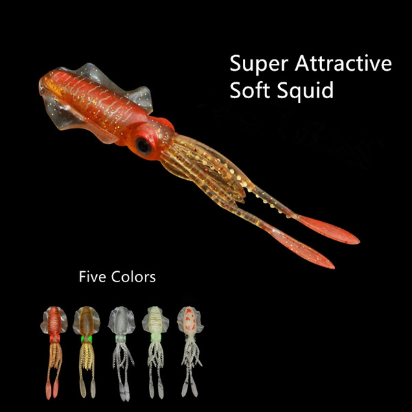 1pc 5 Colors Soft Lure Squid Jig Fishing Tuna Lures Octopus Skirts Sea  Fishing Wobbler Bait Lure