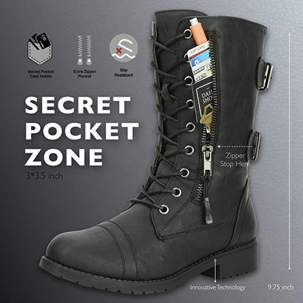 boots with secret pockets