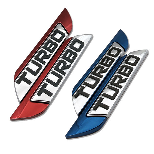 WOSITE 2Pcs 6.7 Length 3D Metal Sport Car Truck Side Fender Rear Trunk Adhesive Emblem Badge Decals for Auto Decoration Accessories