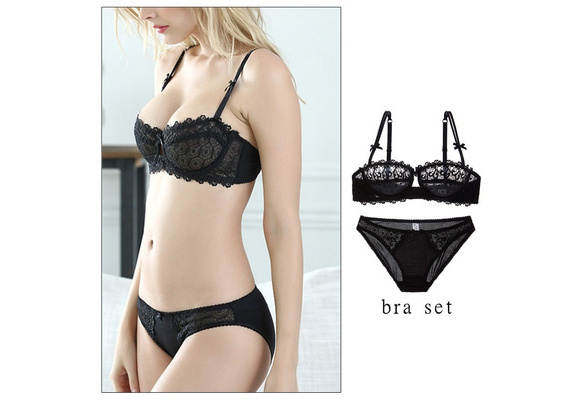 Ultra Thin Transparent Lace Bra And Underwear For Women ABCDE Cup