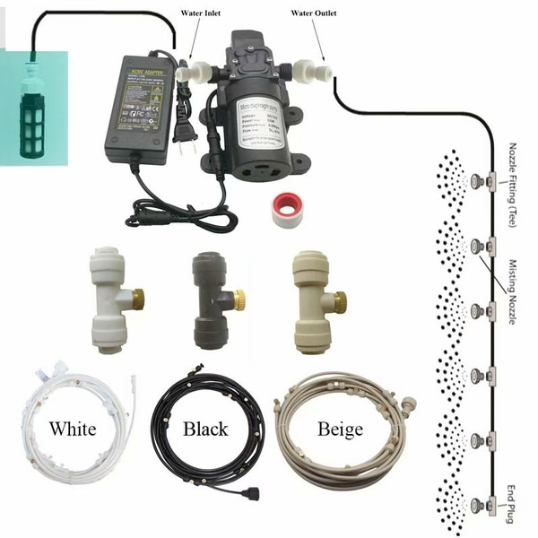 6-18 meters garden electric micro pump misting spray system for flowers ...