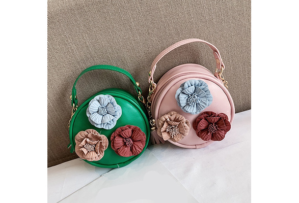 Buy Autumn Brown Floral Round Sling Bags Online