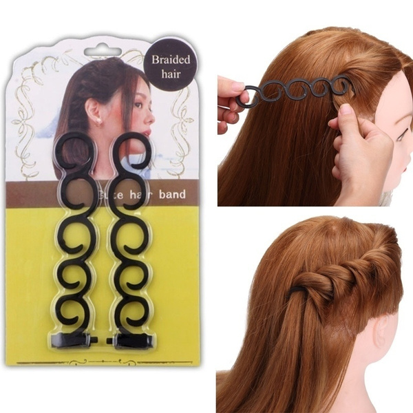 2pcs/set Magic Lady Girl French Hair Braiding Tool Hair Twist Styling Clip  Braider Roller Bun Maker DIY Hair Band Accessories | Wish