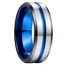 Blues, ringsformen, tungstenring, Gifts For Men