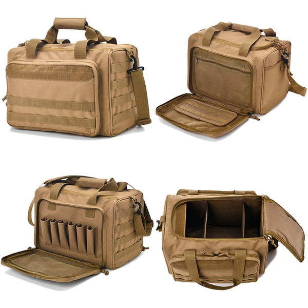 Heavy Duty Gun Range Bag Pistol Shooting Range Duffle Bag for Handguns & Ammo 