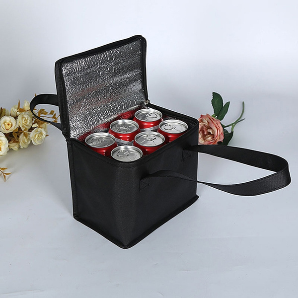 1Pc Nonwoven Can Cooler Bag Portable Ice Pack Food Packing Container