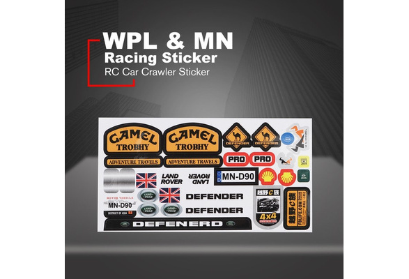 1 Set Racing Sticker Micro Sponsor Logo Sheet For WPL & MN RC Car Crawler Decal