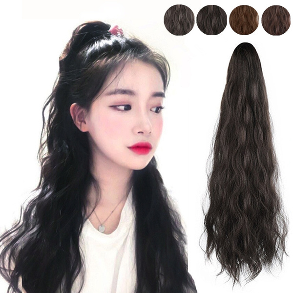 55 CM/ Inches Corn Beard Style Lady Girls Ponytail Extension Hair Long Wavy  Curly Wig Hairpiece | Wish
