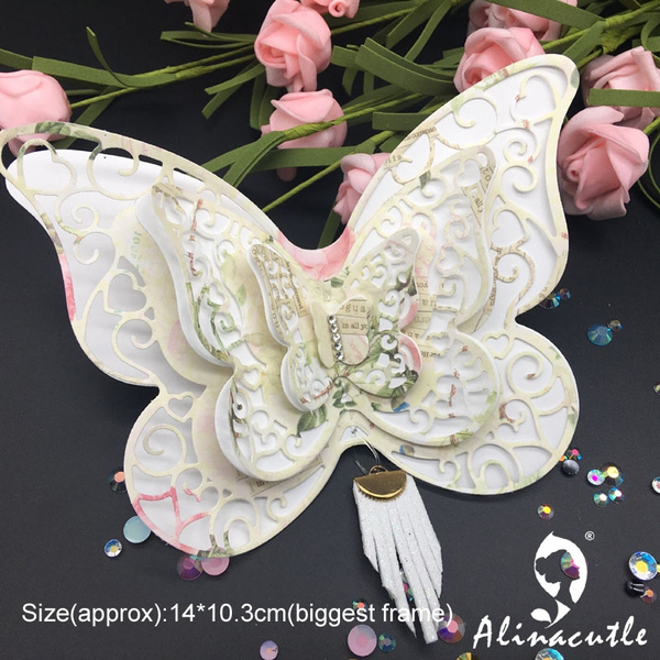 Wild Rose studios specialty craft metal cutting dies Frosted Butterfly