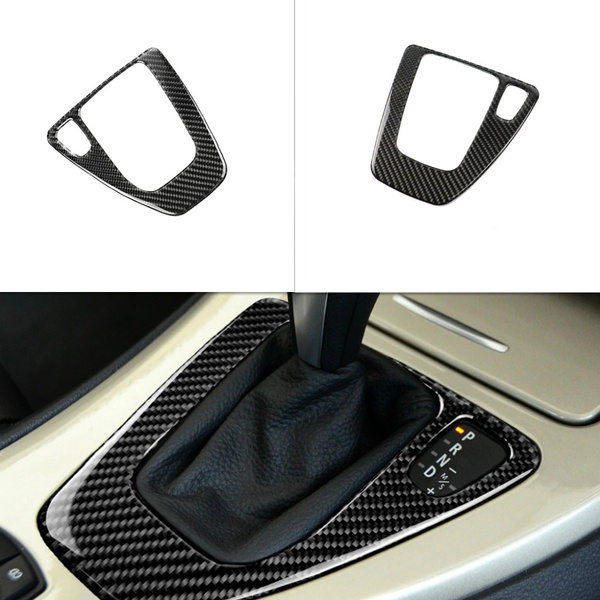 Carbon Fiber Central Control Gear Shift Panel Decorative Frame Sticker ...