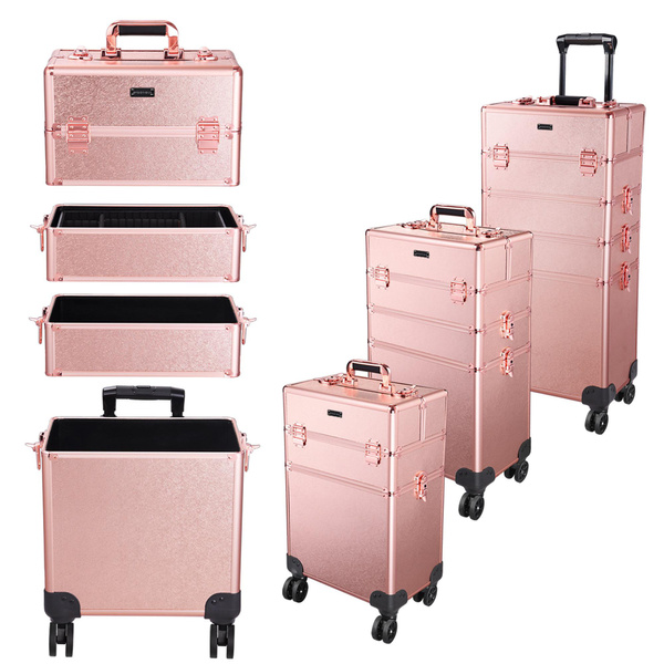 makeup suitcase with wheels