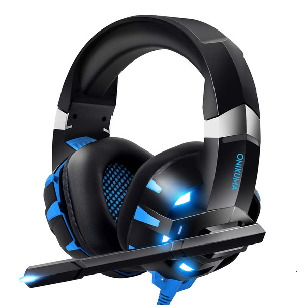 Gaming Headset Xbox One Headset with Stereo Surround Sound,PS4 Gaming  Headset with Mic & LED Light Noise Cancelling Over Ear Headphones  Compatible
