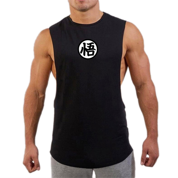 Soild Gym Tank Top Men Bodybuilding Muscle Fitness Vest Man Anime Dragon  Ball Goku Sport T Shirt | Wish