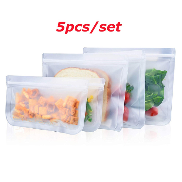 5pcs Clear Food Storage Bag