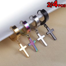 Steel, crossearring, Fashion, Jewelry