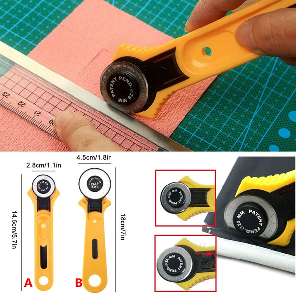 Sewing Roller Cutter Patchwork Roller Wheel Round Knife Cloth Fabric  Leather Craft Cutter (28mm / 45mm)
