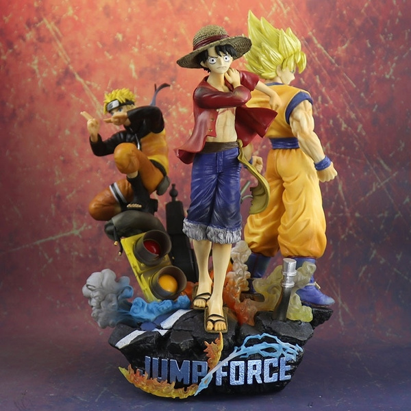 25cm Jump Force Dragon Ball Z One Piece Naruto Pvc Action Figure Luffy Son Goku Figurine Toy Uzumaki Naruto Model Toy Wish