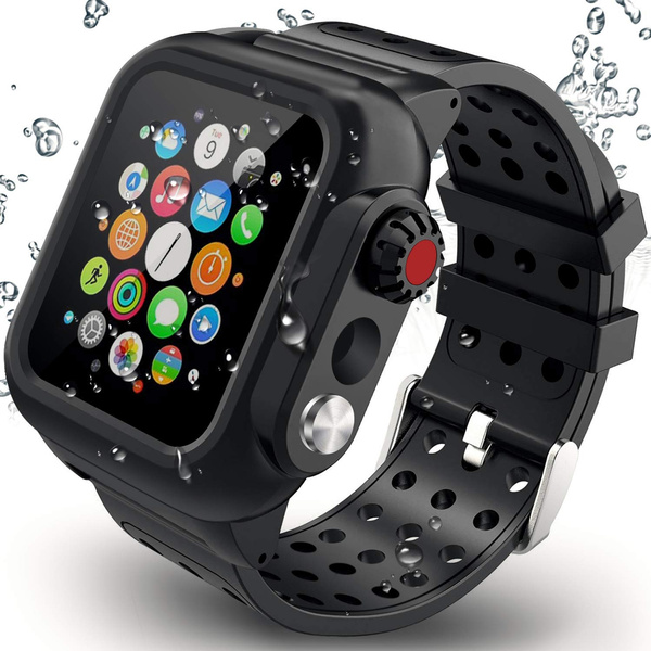 esquema Excretar envase Waterproof case + Strap For Apple Watch 38mm 42mm 40mm 44mm iwatch Series 4  3 2 wrist bands Bracelet Protective cover | Wish